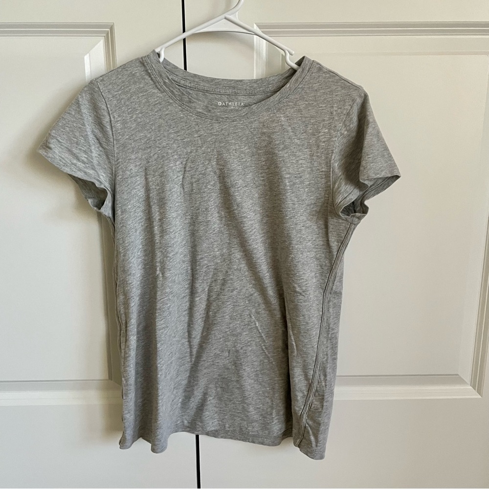 Athleta Gray Tee Size S